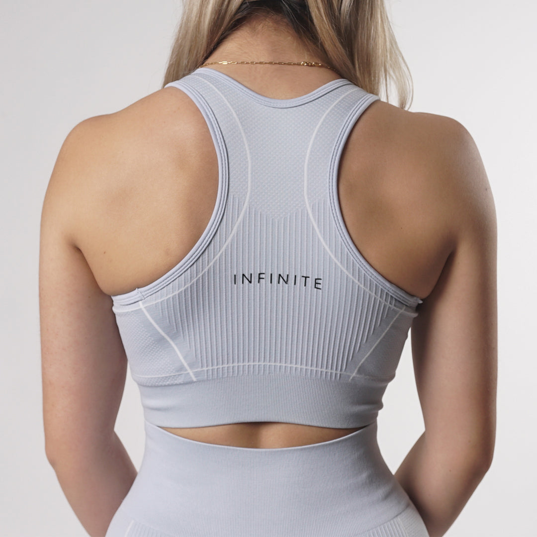 Hybrid Seamless Baby Blue Sports Bra